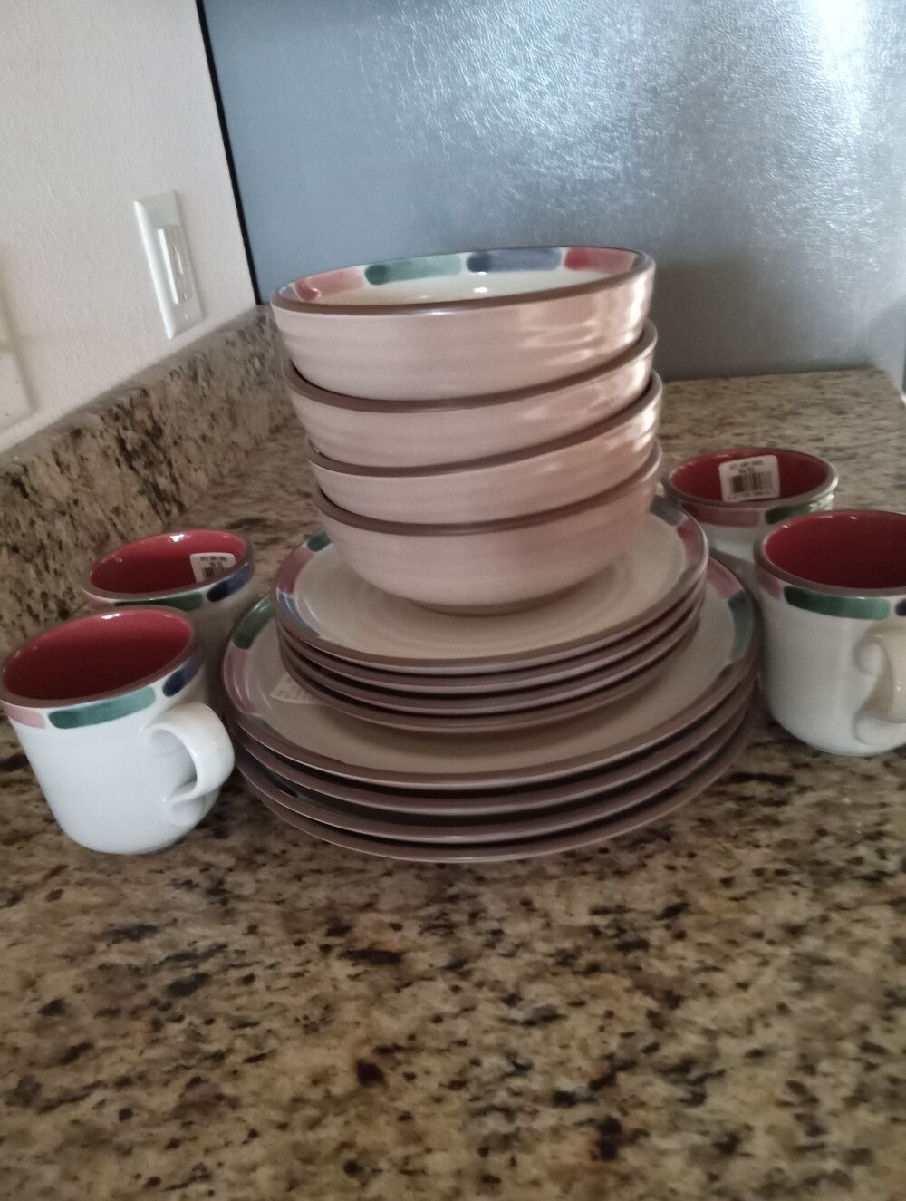 WARM SANDS 16-pc stoneware set by Noritake